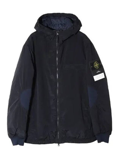 PrimaLoft-TC Nylon Zip Up Hoodie Black - STONE ISLAND - BALAAN 2