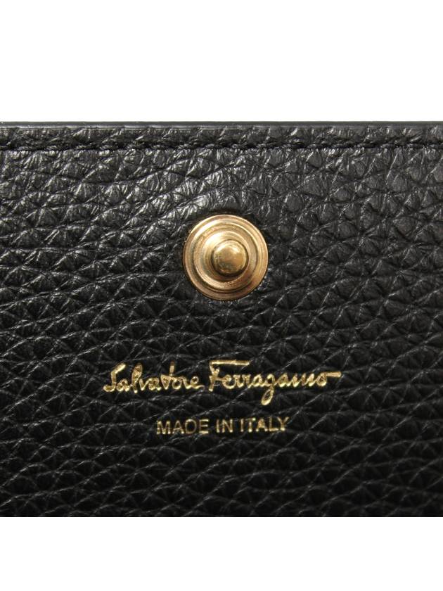 Gancini Chain Long Wallet Black - SALVATORE FERRAGAMO - BALAAN 8