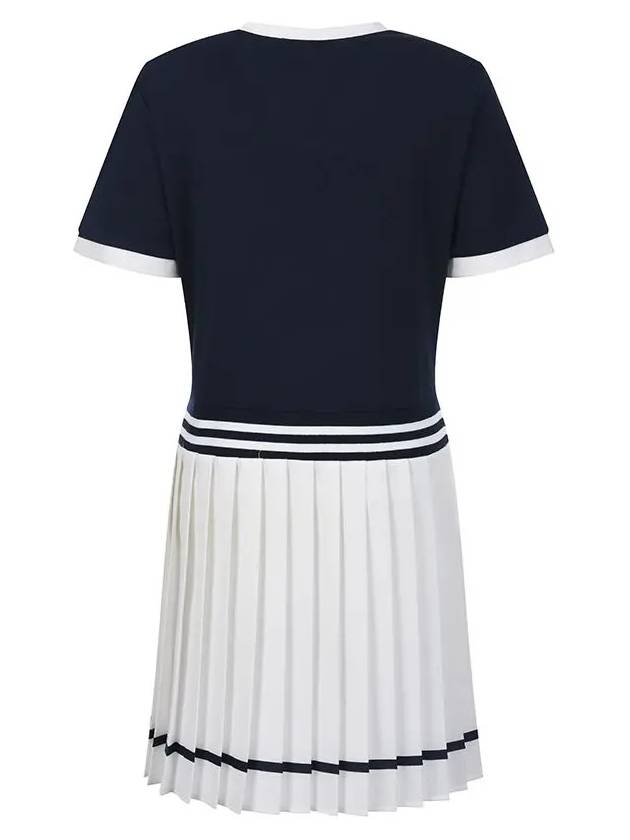 Color combination pleated tennis dress MW3AO100 - P_LABEL - BALAAN 4