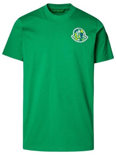 Printed Short Sleeve T-Shirt Green - MONCLER - BALAAN 1