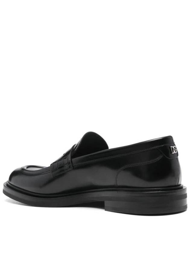 Dolce & Gabbana Brushed Leather Loafer Shoes - DOLCE&GABBANA - BALAAN 3