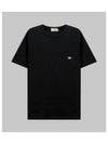 Tricolor Fox Patch Classic Pocket Short Sleeve T-Shirt Black - MAISON KITSUNE - BALAAN 2