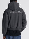 Logo Print Cotton Hoodie Black - DIOR - BALAAN 2