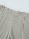 Pin Tuck Wide Knit Pants Khaki Beige 3Colors - CALLAITE - BALAAN 3