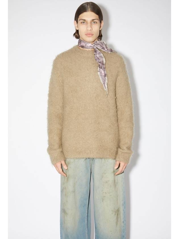 Mohair Wool Jumper Knit Top Beige - ACNE STUDIOS - BALAAN 3