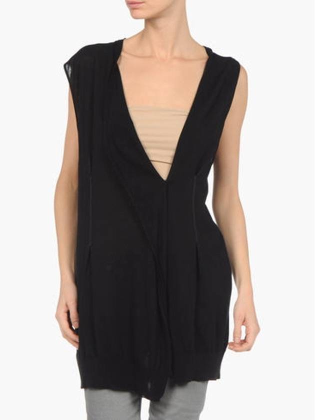 asymmetric sleeveless cardigan - AVIU - BALAAN 1