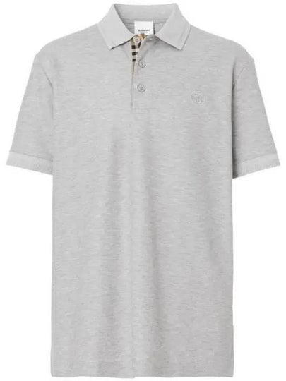 Men's Monogram Logo Polo Shirt Grey - BURBERRY - BALAAN 2