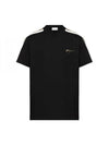 Embroidered Logo Cotton Short Sleeve T-Shirt Black - SALVATORE FERRAGAMO - BALAAN 2