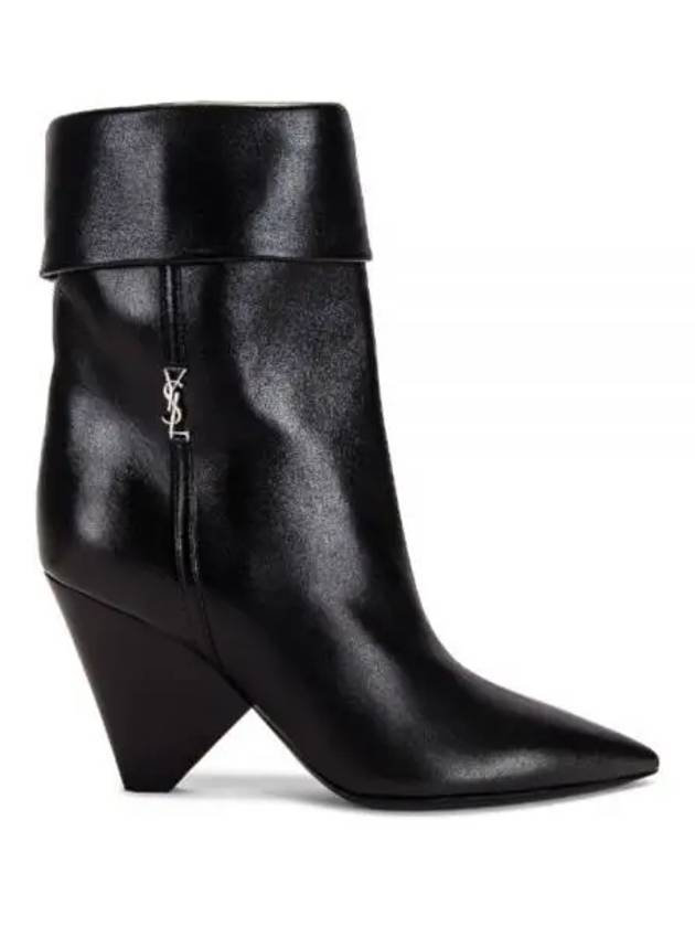 Nikki Ankle Middle Boots Black - SAINT LAURENT - BALAAN 2