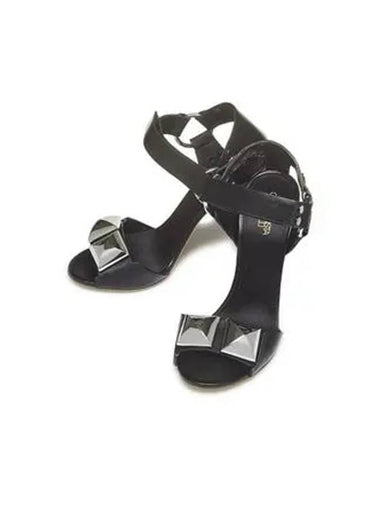 Giambattista Valli Women's Black Studded Flat Sandal Heel - GIAMBATTISTA VALLI - BALAAN 1