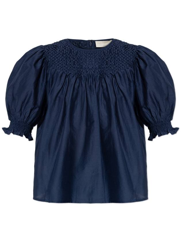 Ulla Johnson Top Alita, Women's, Navy Blue - ULLA JOHNSON - BALAAN 1