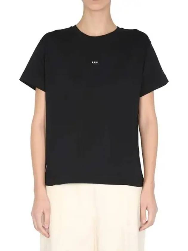 Women's Jade Logo Short Sleeve T-Shirt Black - A.P.C. - BALAAN 3