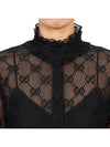 Women's GG Lace Blouse Black - GUCCI - BALAAN 7