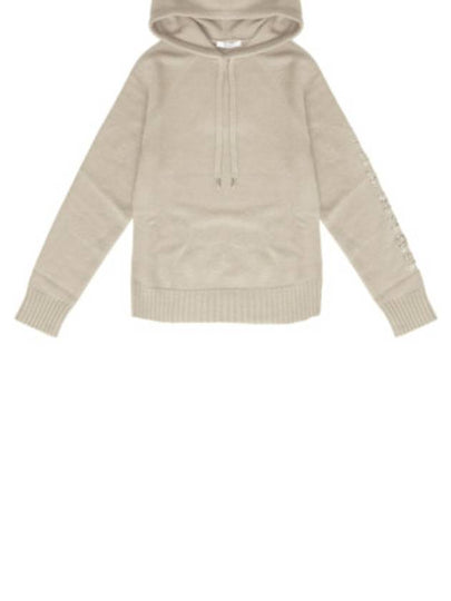 Women's Ananas Wool Cashmere Knit Hoodie Beige - MAX MARA - BALAAN 2