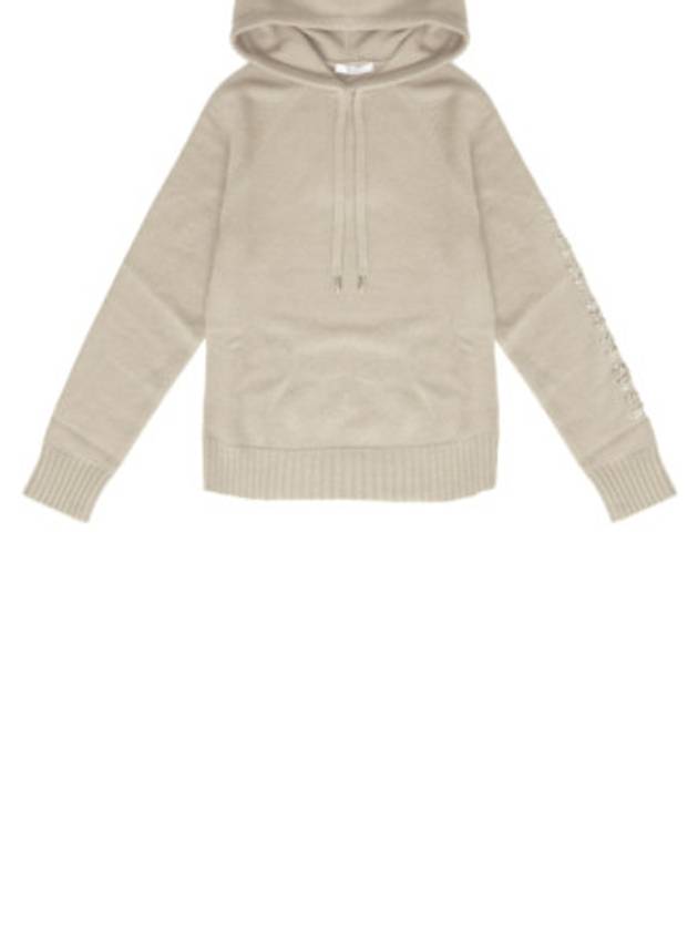 Women's Ananas Wool Cashmere Knit Hoodie Beige - MAX MARA - BALAAN 2