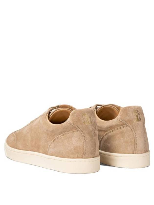 Almond Toe Leather Low Top Sneakers Sand Beige - BRUNELLO CUCINELLI - BALAAN 5