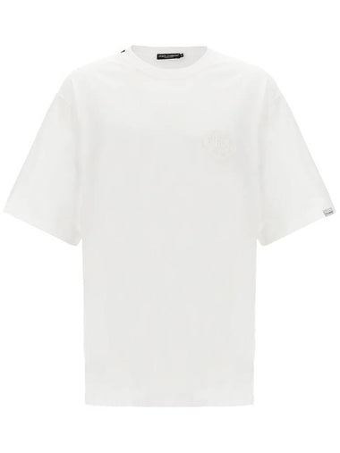 Dolce & Gabbana Logo Embroidery T-Shirt - DOLCE&GABBANA - BALAAN 1