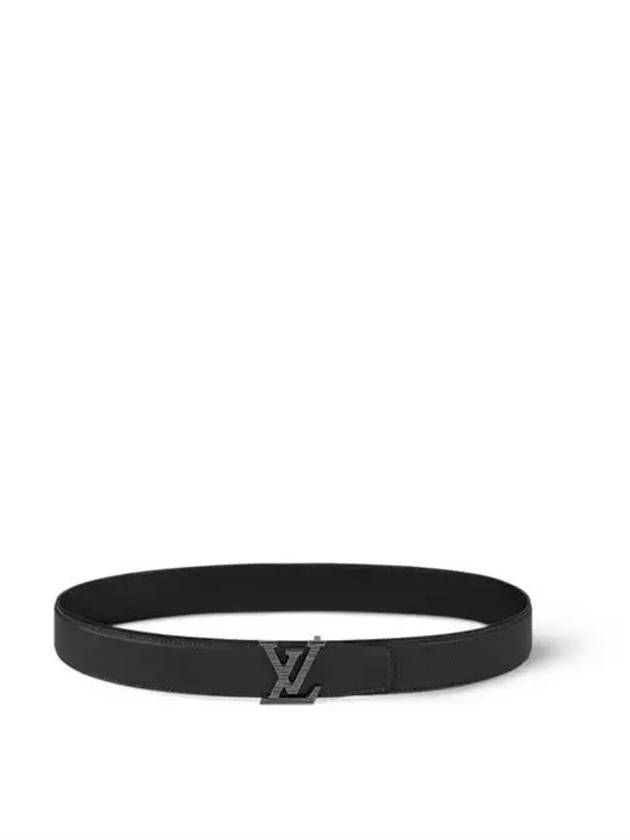 LV Heritage 35MM Reversible Leather Belt Dark Grey - LOUIS VUITTON - BALAAN 3