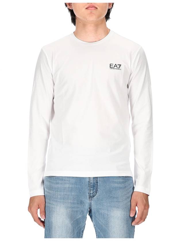Core Identity Stretch Jersey Long Sleeve T-Shirt White - EMPORIO ARMANI - BALAAN 3