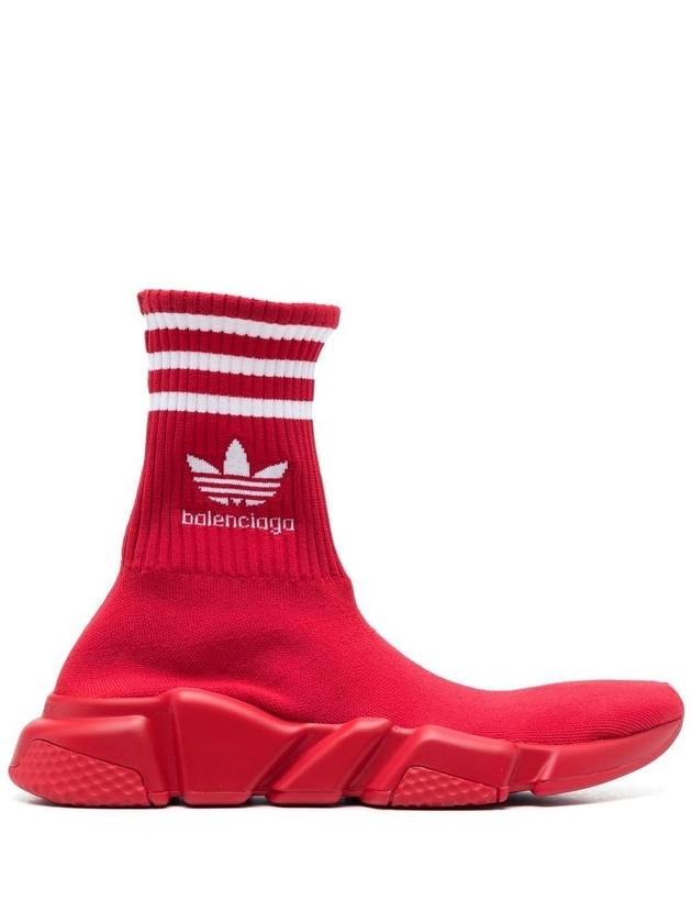 Speed Stretch Knit High Top Sneakers Red - BALENCIAGA - BALAAN 2