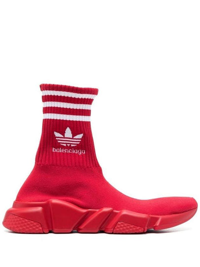 Speed Stretch Knit High Top Sneakers Red - BALENCIAGA - BALAAN 2