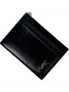 Tiny Monogram Shiny Leather Card Case Black - SAINT LAURENT - BALAAN 4