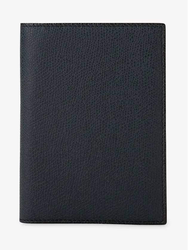 Pebble leather navy passport wallet V2L49 02800 OU - VALEXTRA - BALAAN 2