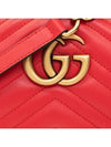 Small Leather Shoulder Bag Red - GUCCI - BALAAN 6