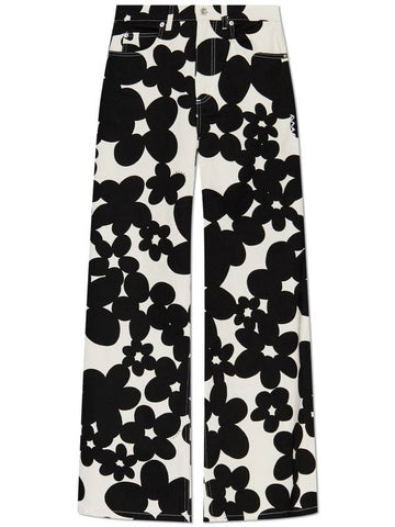 Marni Printed Jeans, Women's, White - MARNI - BALAAN 1