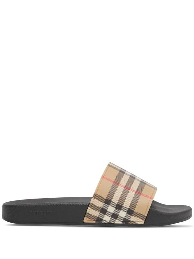 Check Furley Slippers Beige - BURBERRY - BALAAN 2