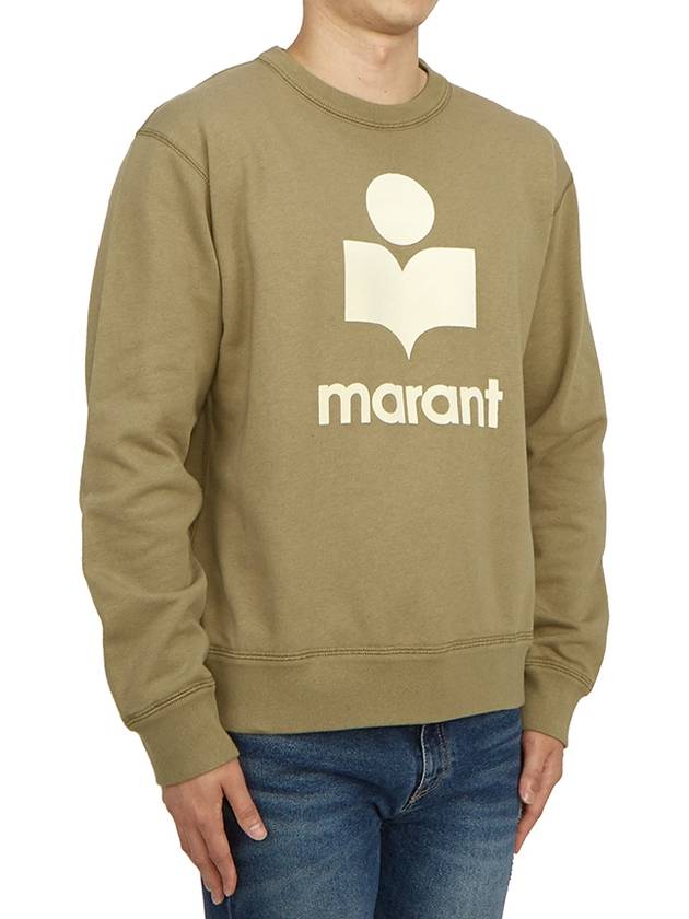 Mikoy Logo Cotton Sweatshirt Moss Green - ISABEL MARANT - BALAAN 4