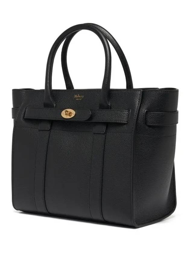 Small Classic Grain Zipper Tote Bag Black - MULBERRY - BALAAN 6