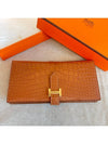 Bean Crocker Wani Long Wallet Matte Gold Plated - HERMES - BALAAN 2