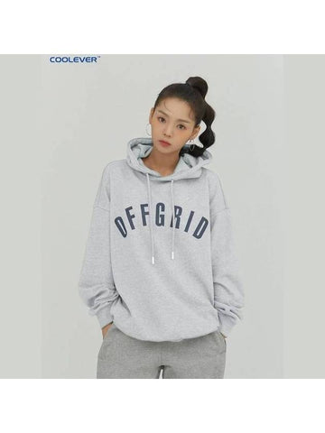 Overfit Pullover Hood Light Melange Gray - OFFGRID - BALAAN 1