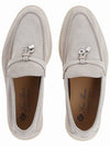 Summer Charms Walk Suede Loafers Pearl Grey - LORO PIANA - BALAAN 7