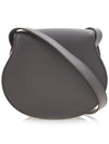 Marcie Saddle Small Grained Leather Cross Bag Grey - CHLOE - BALAAN 4