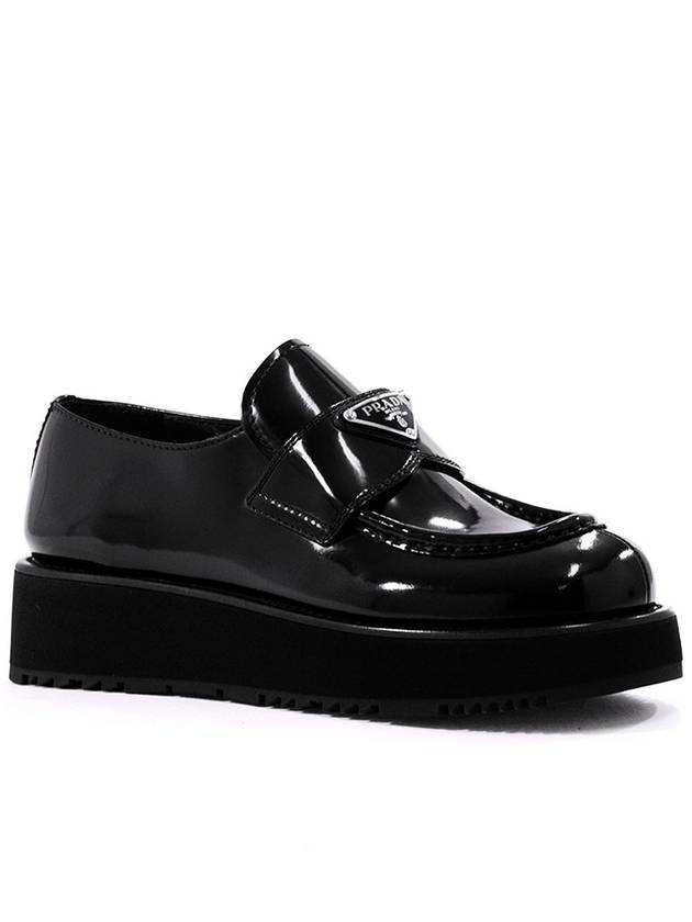 Brushed Leather Loafers Black - PRADA - BALAAN 3