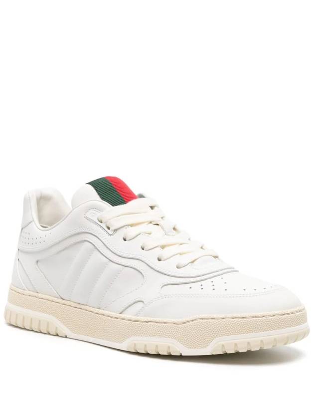 Re Web Leather Low Top Sneakers White - GUCCI - BALAAN 3