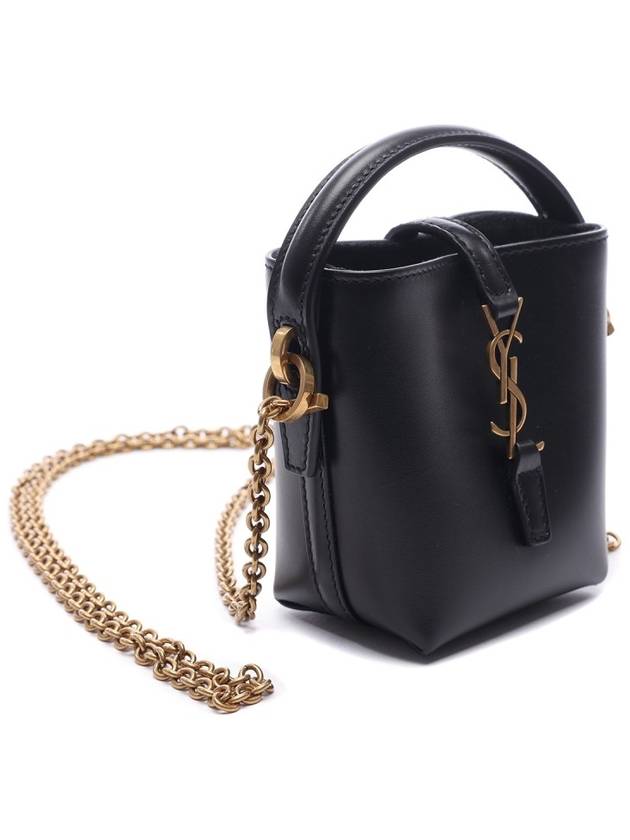 Le 37 Micro Bucket Bag Black - SAINT LAURENT - BALAAN 4