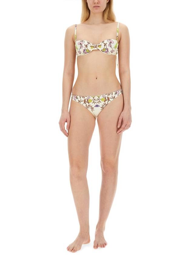 Floral Print Bikini Bottom Ivory - TORY BURCH - BALAAN 3