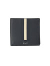 RBN Logo Stripe Half Wallet Black - BALLY - BALAAN 1