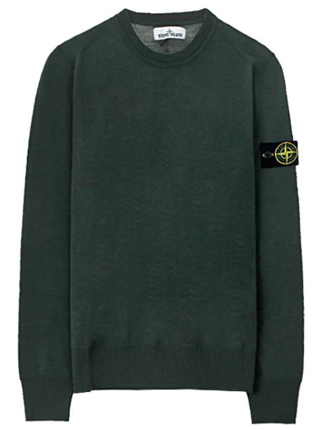 19FW 7115524C4 V0057 Wappen Knit Green Men’s Knit TTA - STONE ISLAND - BALAAN 1