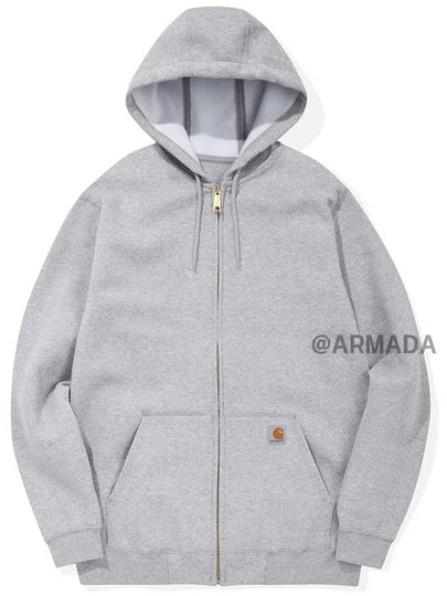 Loose Fit Midweight Zip Up Hoodie Heather Grey - CARHARTT - BALAAN 2