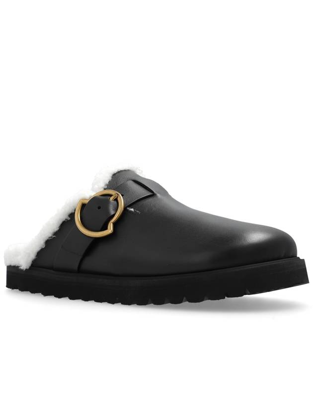 Leather Bell Mules Black - MONCLER - BALAAN 5