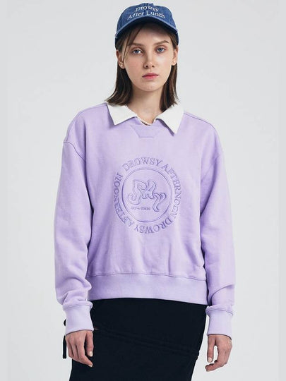 Square Neck Logo Sweatshirt Lavender - SAY-_YEON - BALAAN 2