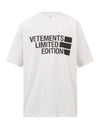 Limited Edition Logo Oversized Short Sleeve T-Shirt White - VETEMENTS - BALAAN 1