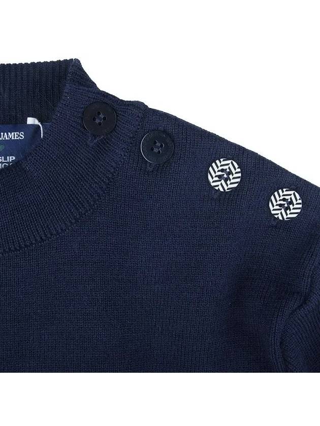 Chevron Wool Sweater Navy 0590 - SAINT JAMES - BALAAN 5