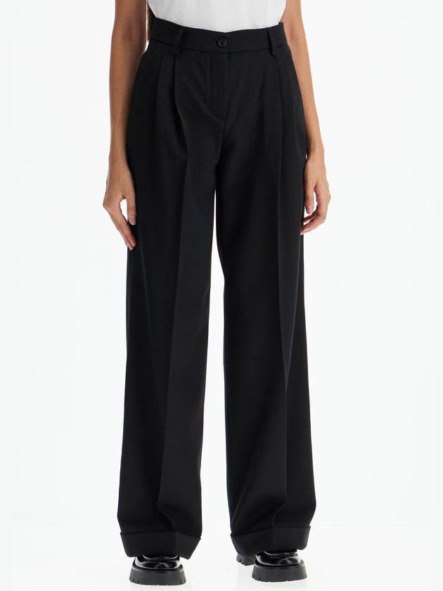 twill wide-leg trousers in pal - PINKO - BALAAN 2