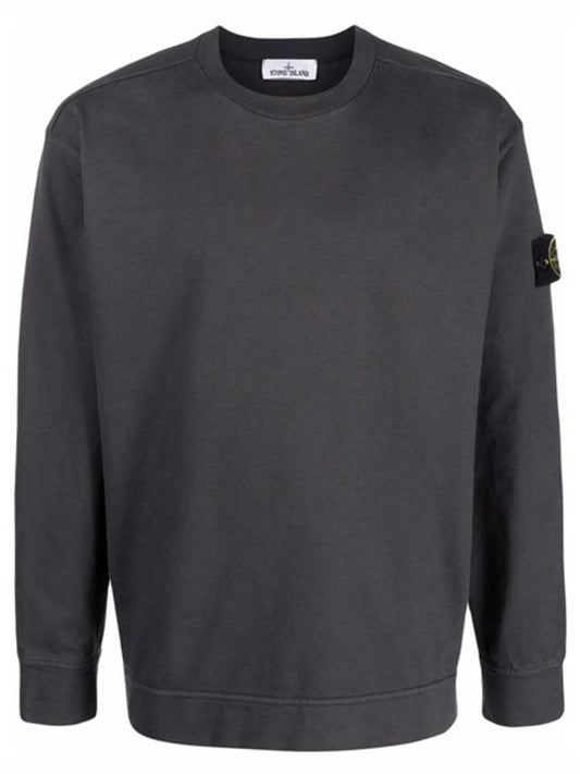 Waffen Patch Garment Dyed Heavy Cotton Sweatshirt Dark Grey - STONE ISLAND - BALAAN 2