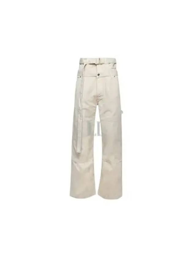 Belt Wide Pants Beige - OFF WHITE - BALAAN 2